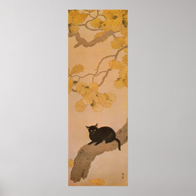 黒猫, 春草 Black Cat, Shunsō Poster (Front)