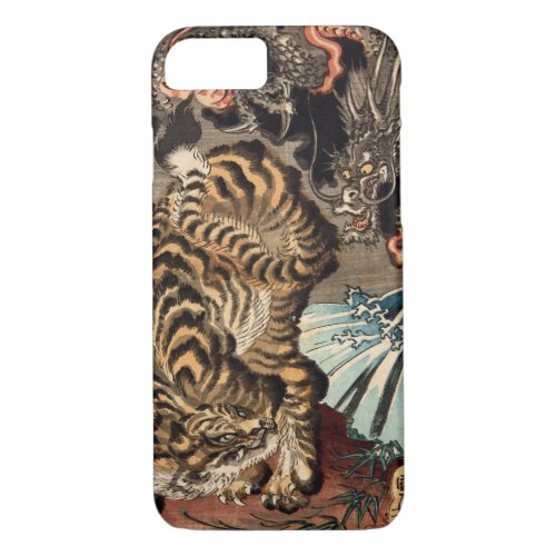 龍虎 国芳 Tiger  Dragon Kuniyoshi Ukiyo_e iPhone 87 Case