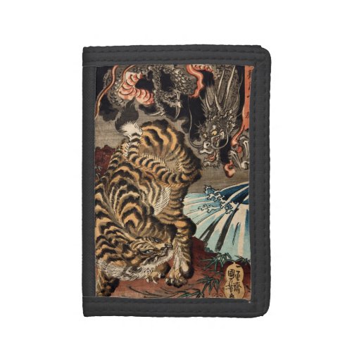 龍虎 国芳 Tiger  Dragon Kuniyoshi Ukiyo_e Tri_fold Wallet