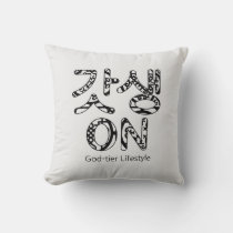 갓생 On – God-tier Lifestyle Throw Pillow [3]