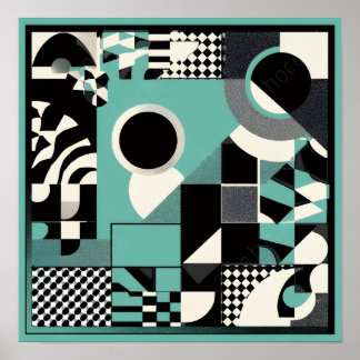 민트패턴 액자 POSTER