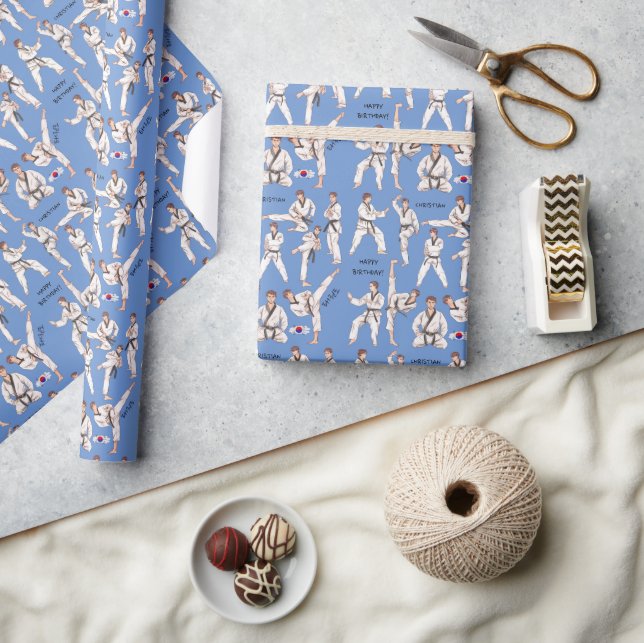 태권도 Taekwondo Martial Arts of Korea (Boy)  Wrapping Paper (Crafts)