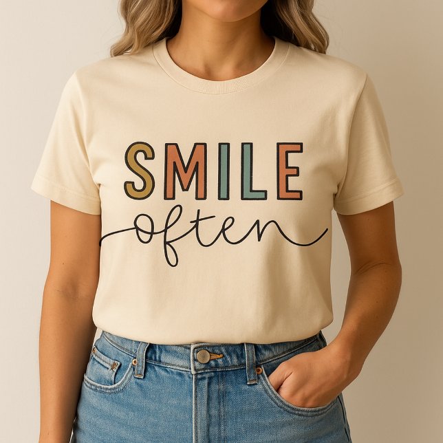 𝚂𝚖𝚒𝚕𝚎 𝙾𝚏𝚝𝚎𝚗 t shirt design (Creator Uploaded)