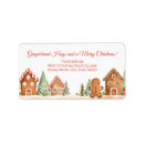 Search for gingerbread return address labels Merry christmas