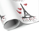 Search for paris wrapping paper Red
