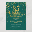 Search for 35th anniversary invitations Emerald green