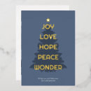 Search for peace joy and hope holiday cards Elegant