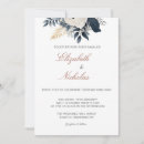 Search for cobalt blue wedding invitations Fall greenery garden eucalyptus