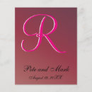 Search for crimson red wedding invitations Initials