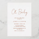 Search for rose gold baby shower invitations Elegant