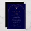 Search for rose gold and navy blue wedding invitations Formal