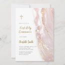 Search for girl first communion invitations Watercolor