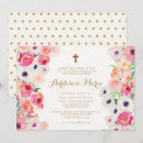 Search for pink and gold baptism invitations Flowers