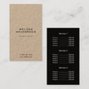 Search for price list business cards Modern