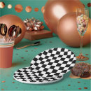 Search for black and white checkered paper plates Cool