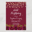 Search for floral 21st birthday invitations Twenty one birthday