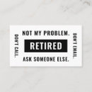 Search for retirement business cards Senior