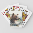 Search for wildlife playing cards watercolor