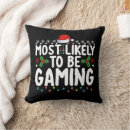 Search for gamer pillows Santa