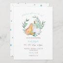 Search for fox baby boy shower invitations Blue