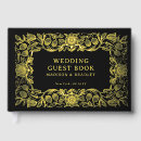 Search for black gold wedding guest books Modern