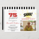 Search for surprise 75th birthday invitations Chic