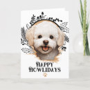 Search for bichon frise christmas cards Happy howlidays