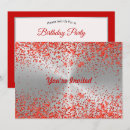 Search for red and silver birthday invitations Trendy