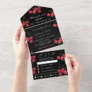 Search for red black wedding invitations Rsvp
