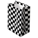 Search for black and white checkered gift bags Abstract