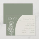 Search for boho rsvp cards Sage green