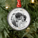 Search for first married ornaments Black and white