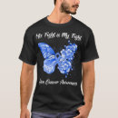 Search for colon cancer tshirts Butterfly