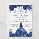 Search for blue sweet 16 invitations Watercolor