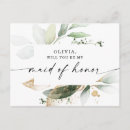 Search for watercolor postcards maid of honor