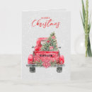 Search for red truck christmas cards Rustic