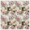 Search for pink and gold fabric Flowers