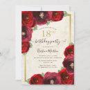 Search for red 18th birthday invitations Chic