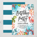 Search for crab birthday invitations Watercolor
