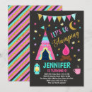 Search for glamping birthday invitations Girls camping party
