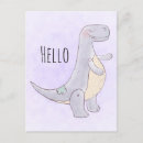 Search for dinosaur postcards Watercolor
