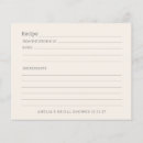 Search for bridal shower recipe cards Simple