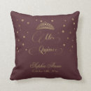 Search for gold and burgundy pillows Quinceañera