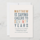 Search for cheers to 70 years invitations Chic