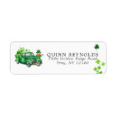 Search for shamrock return address labels Watercolor