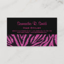 Search for pink zebra business cards Professional