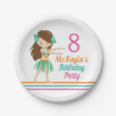 Search for luau paper plates Hula girl