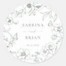 Search for sage green wedding stickers Classic