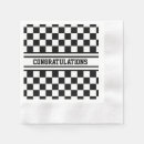 Search for checkered flag napkins Auto racing