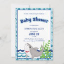 Search for shark baby shower invitations Modern